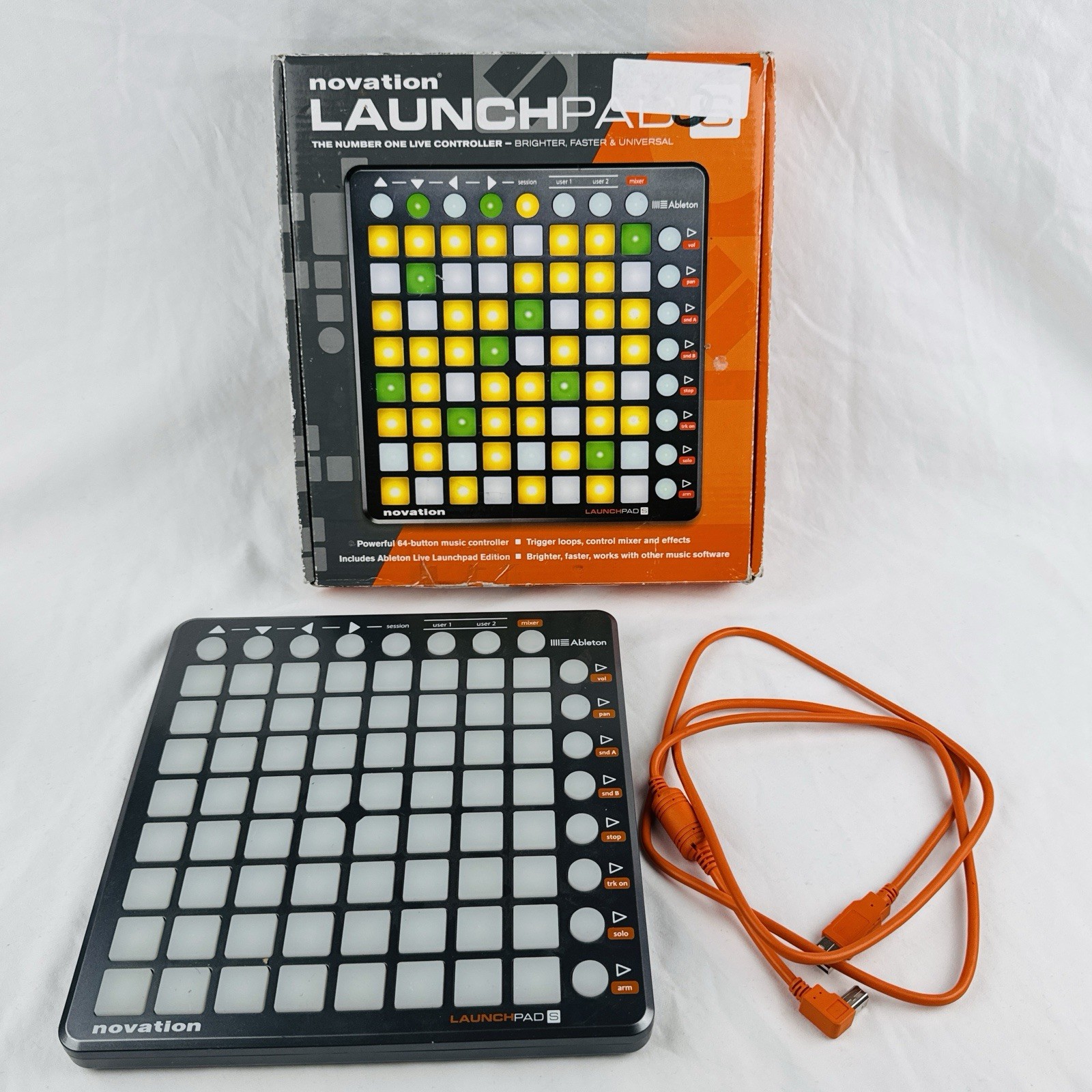Novation Launchpad S USB MIDI Controller Ableton Live FL Studio w/ Box Cable