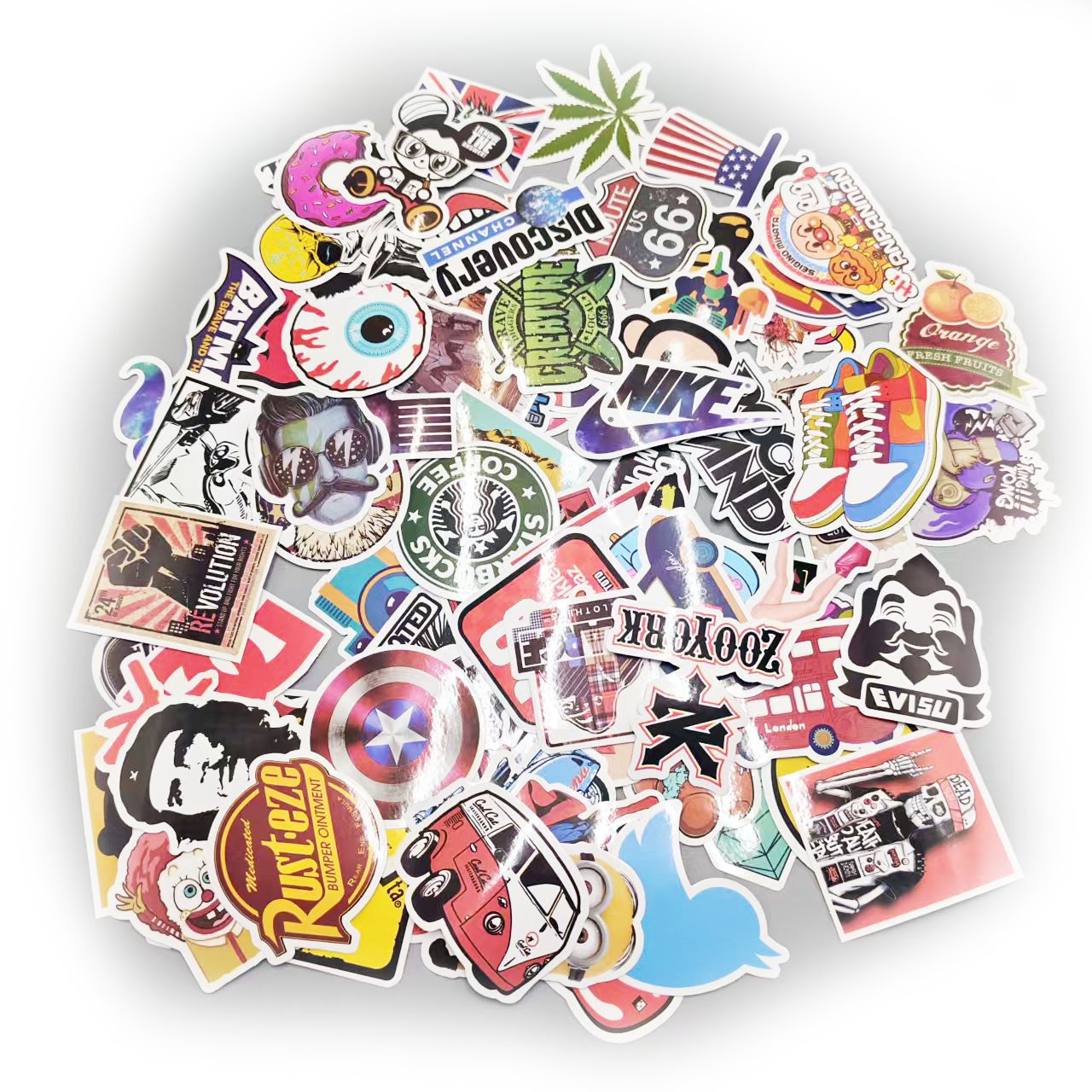100 Skateboard Stickers Vinyl Laptop Luggage Decals Dope Sticker Lot Bomb