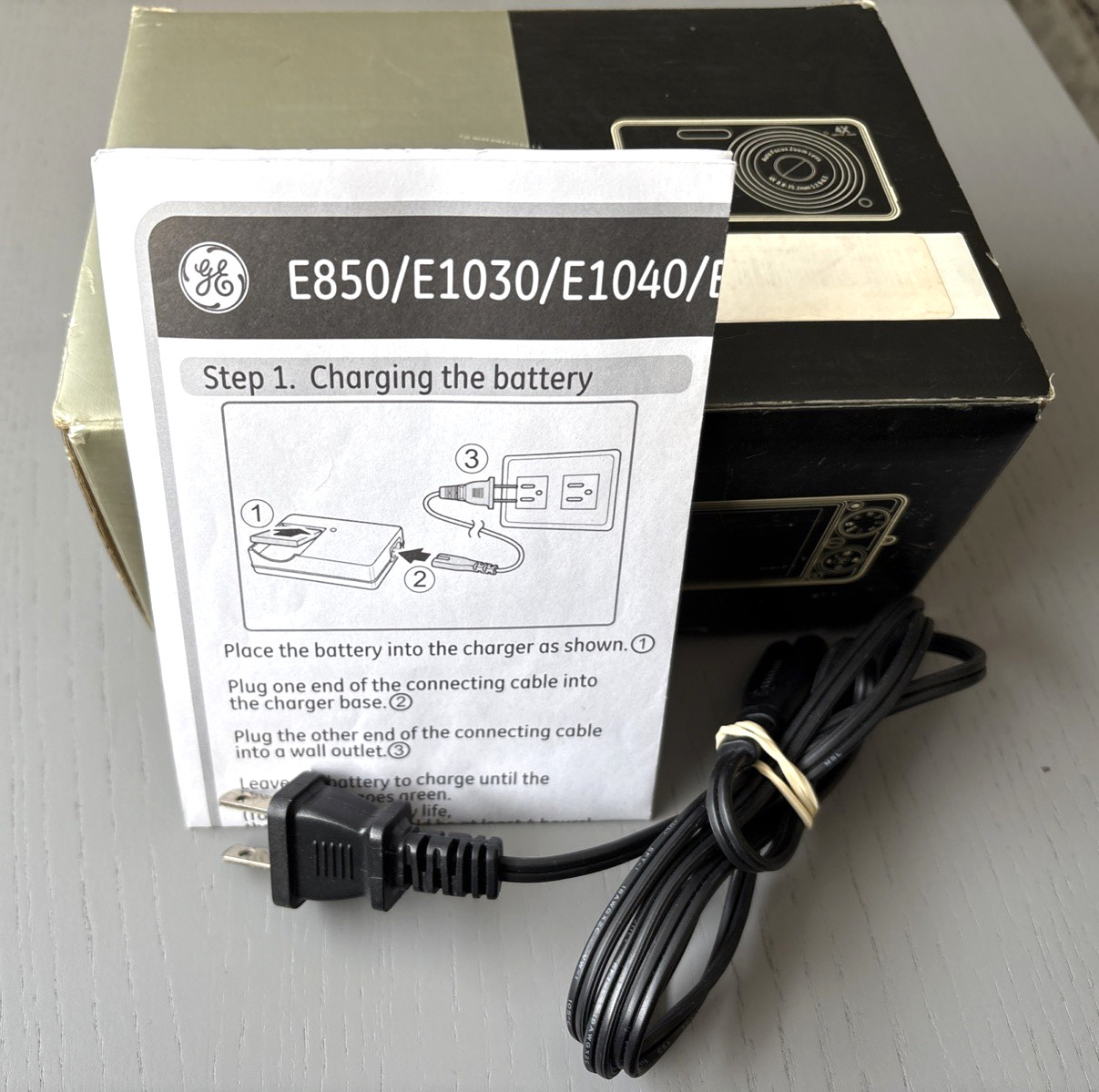 GE - E1040 Camera Box, Quick-Start Guide & Power Cord - NO CAMERA - Fast Ship