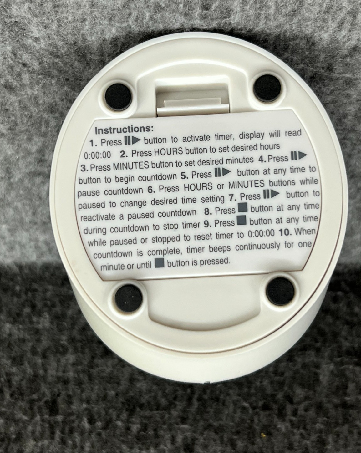 KitchenAid Digital Kitchen Timer Cream White Chrome Countertop Tested Works