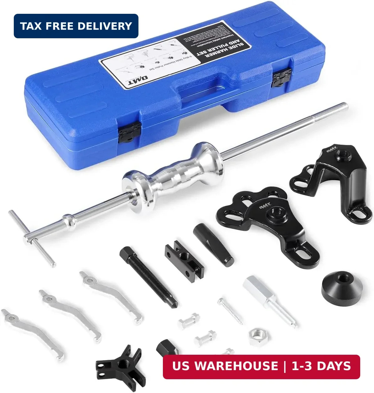 Orion Motor Tech 9-Way Slide Hammer Puller Set, Front Wheel Hub Bearing Remover