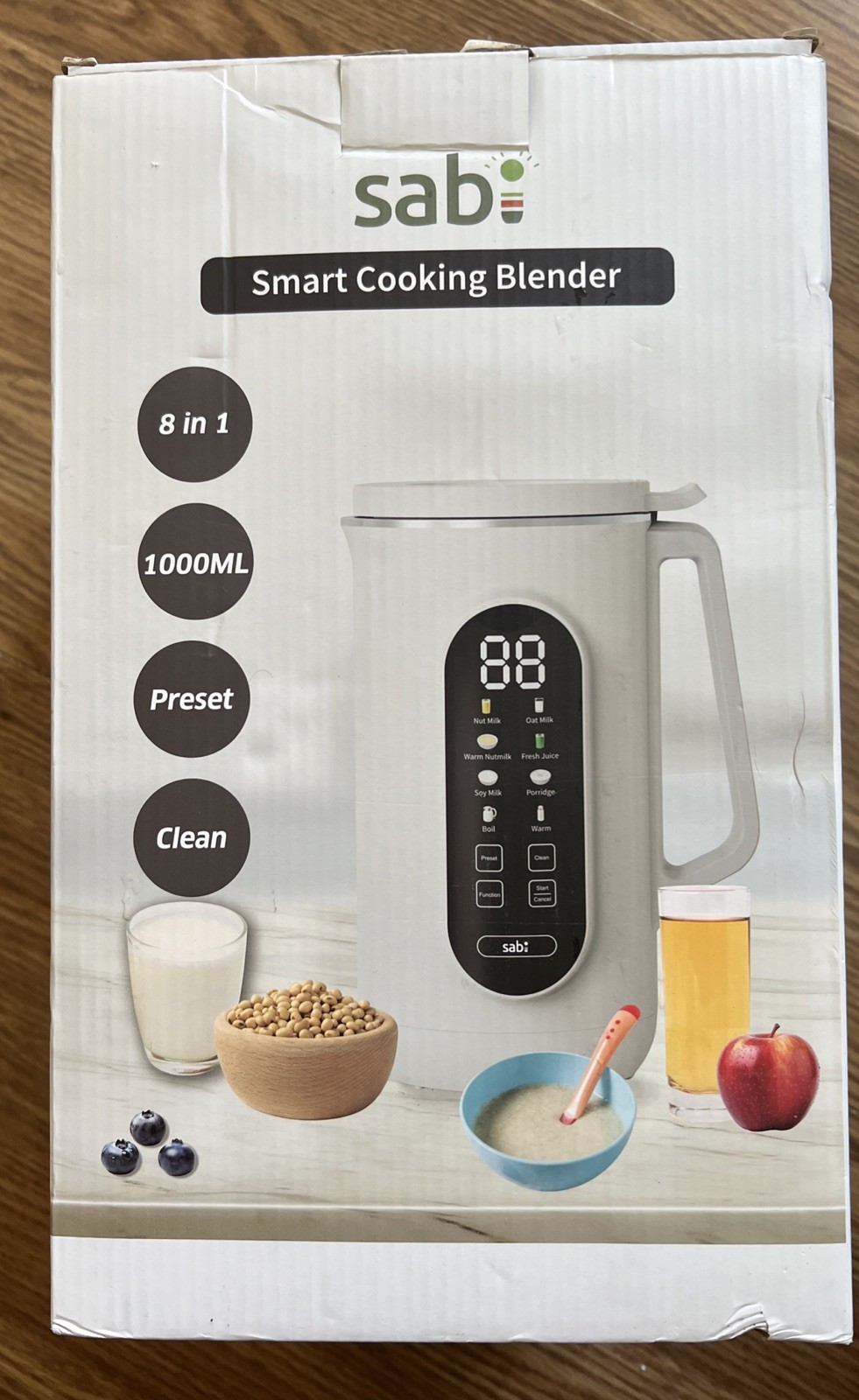 Sabi Smart Cooking Blender 8-in-1 Soy Nut Milk Maker 1000ML Model 1636J New