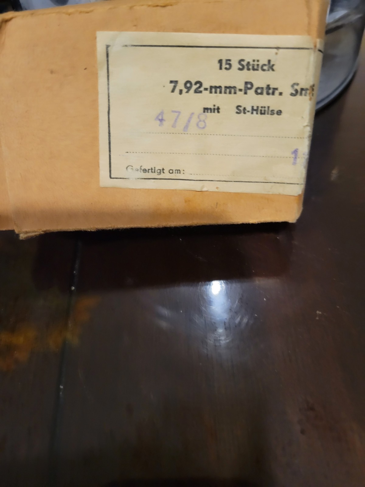 Vintage 8 MM Mauser Empty Ammo Box Armored Piercing German