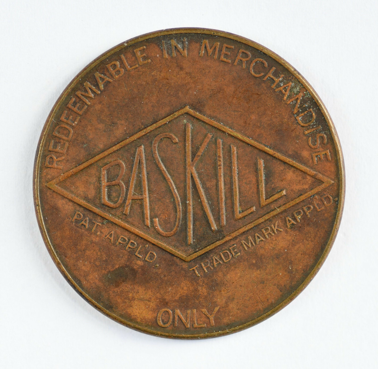 Baskill 25 Point Token (Penni-Hearts) Game Token