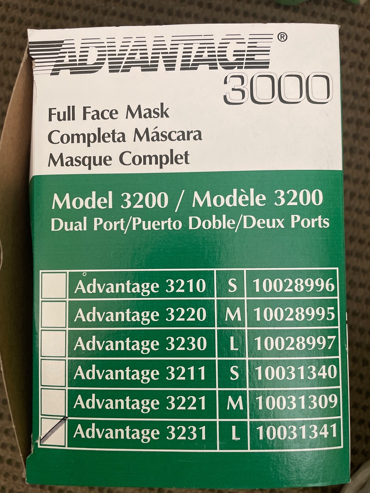Advantage 3000 full face mask large