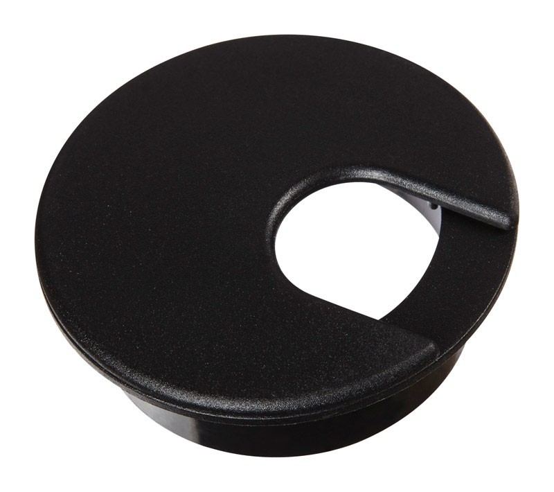 Jandorf 61606 Black Polystyrene Plastic 2 in. Cutout Hole Computer Grommet