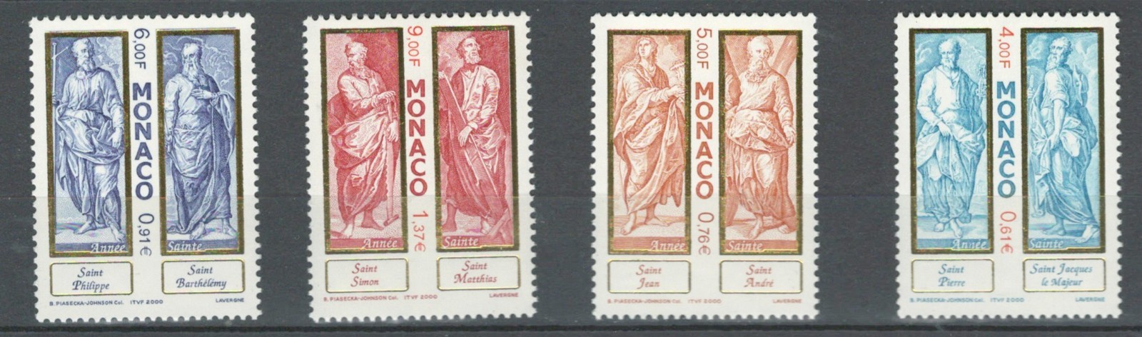 MONACO  EUROPE  SEASONAL COMMEMORATIVE MNH SET  LOT (POPE 552)
