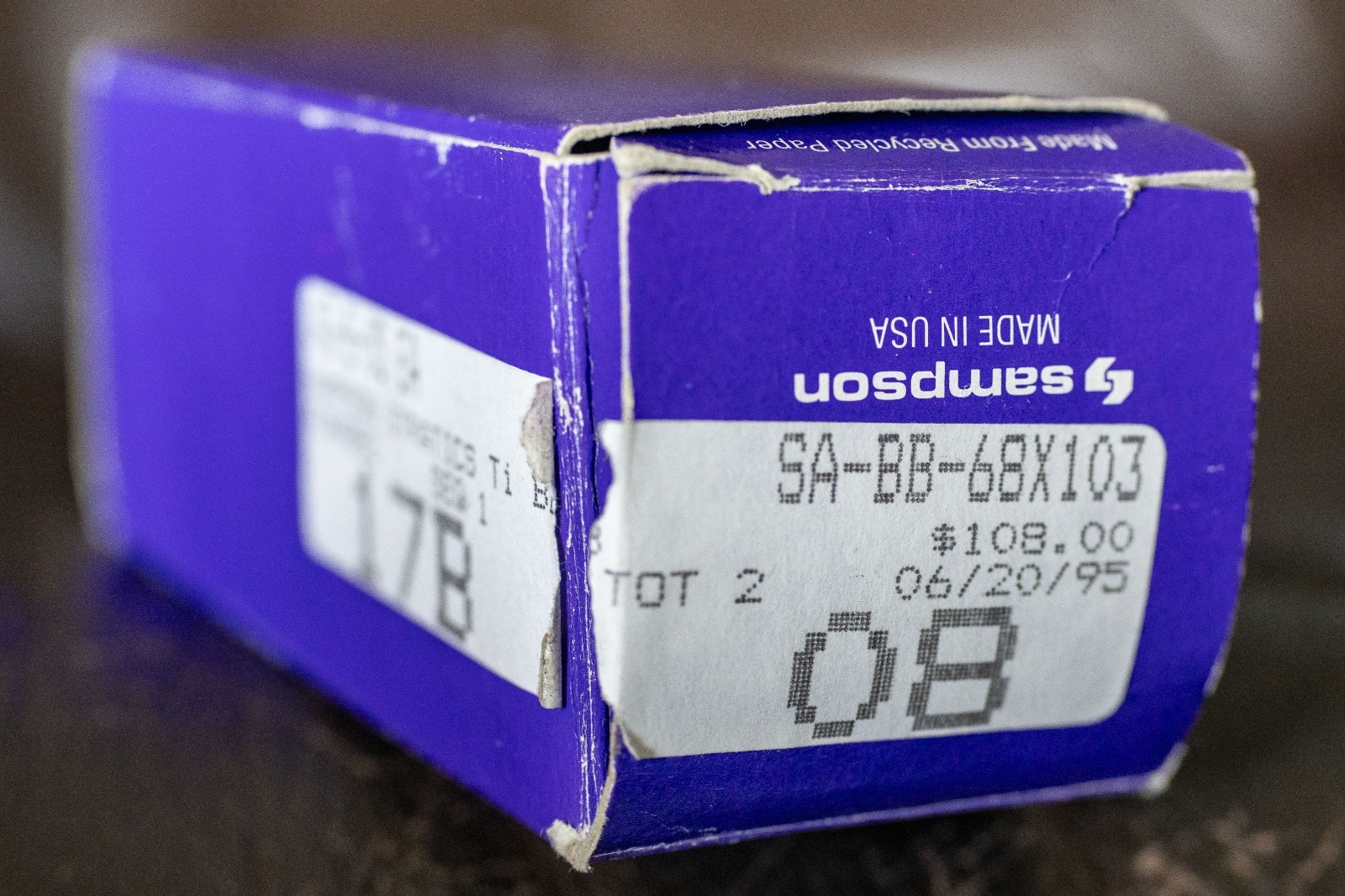Sampson Stratics Titanium Bottom Bracket | BSA 68mm x 103mm NIB