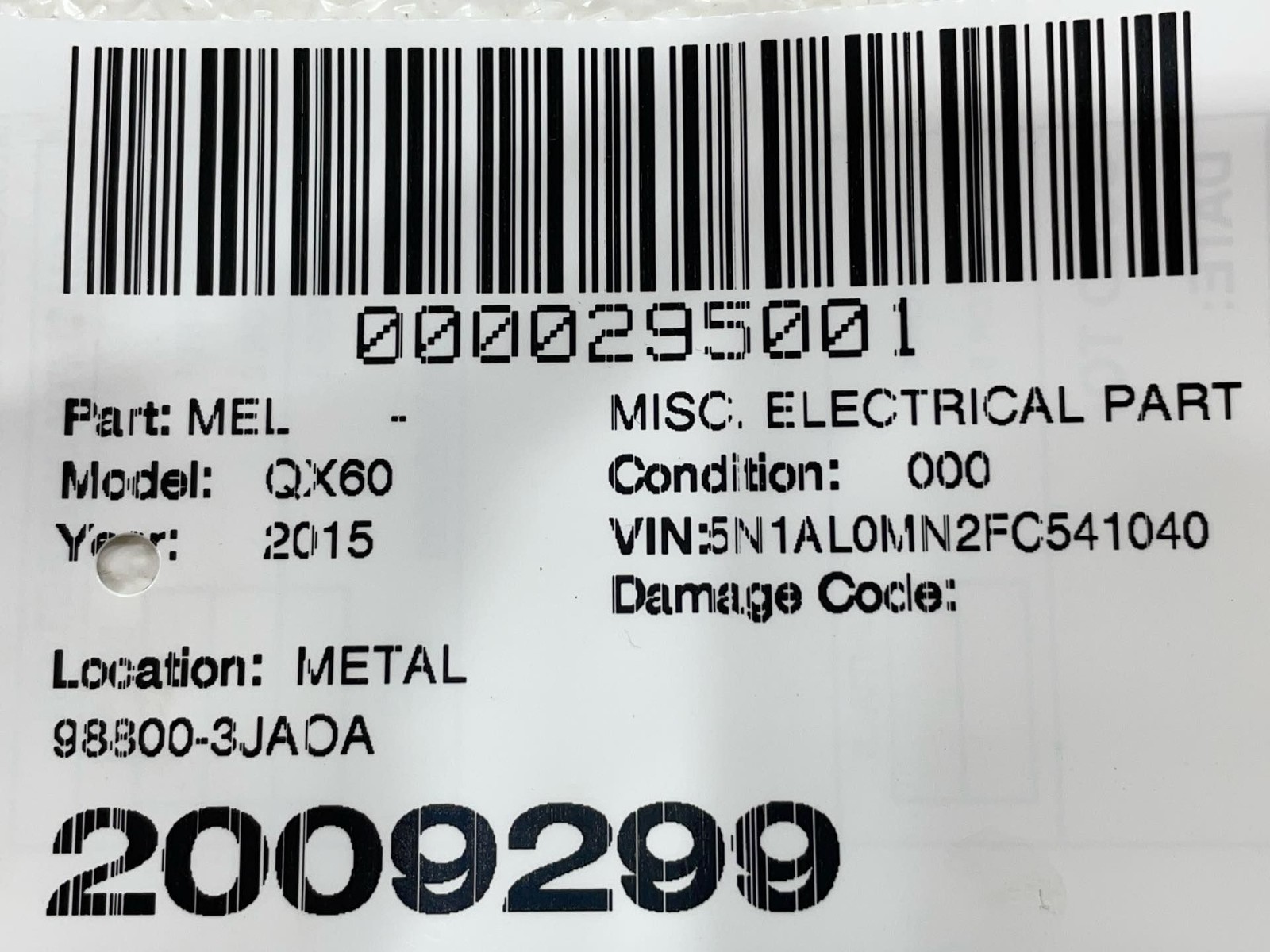 Fits 2014 - 2020 NFINITI QX60 Driver Position Memory Control Module OEM