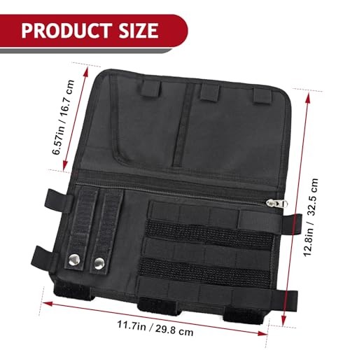 Molle Visor Panel Organizer, Tactical Car Sun Visor Cover Molle Webbing 1 Pack