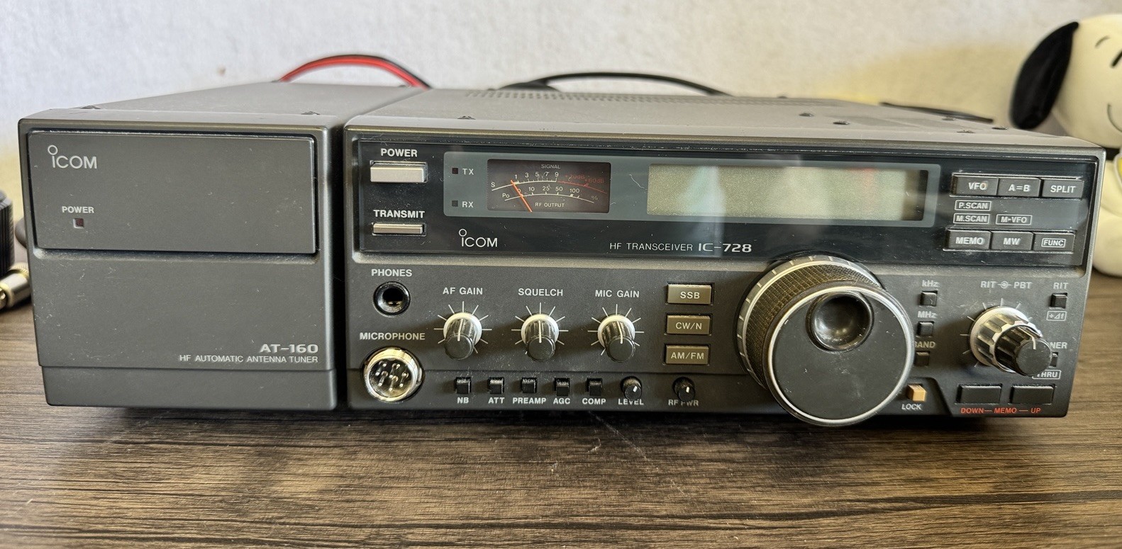 ICOM IC-728 HF Transceiver AT-160 TunerHM-12 Mic W2ENY Cable Tested OG Manuals