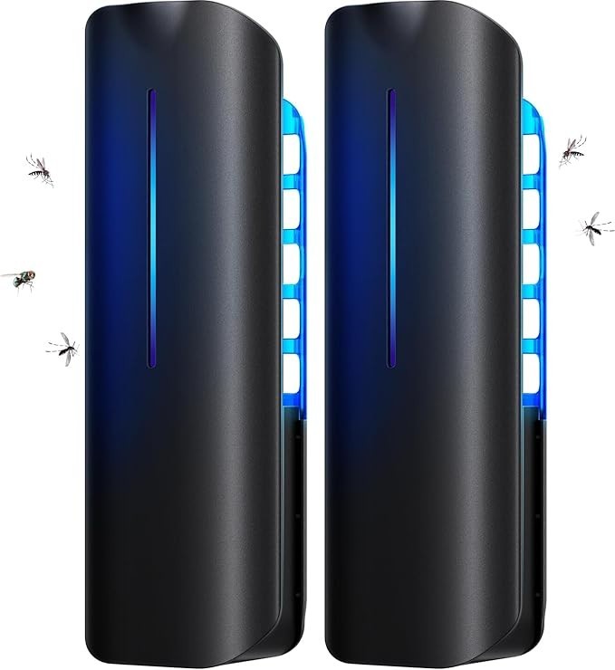 Fly Traps Indoor for Home: Plug in Mosquito Bug Zapper Gnat Moth Catcher 2Device