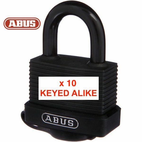 Bulk Lot of 10 x Keyed Alike ABUS Outdoor Weatherproof Padlocks  -FREE POSTAGE