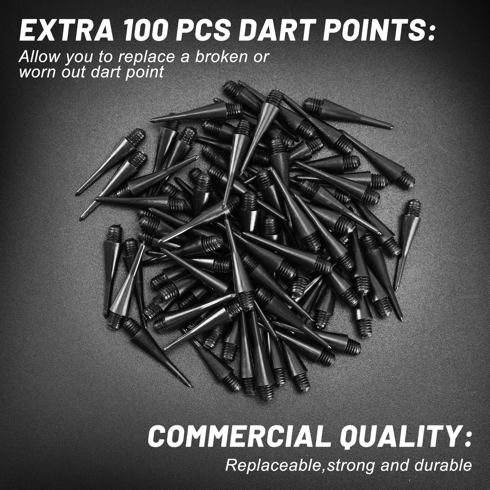 Accmor 12 Pack Soft Tip Darts, Bar Dart, Plastic Darts Set, Attach silver