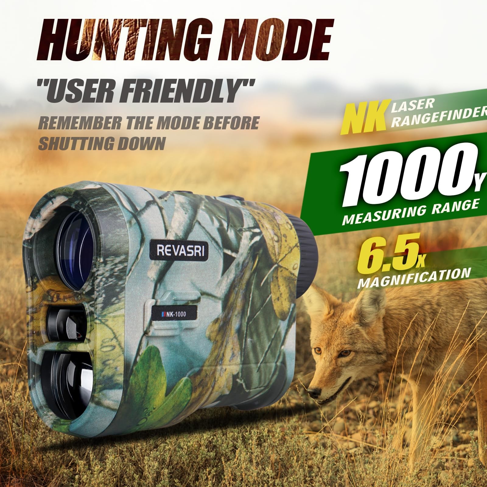 Hunting Laser Rangefinder with Rechargeable Battery 1000 Yards Hunting Range ...