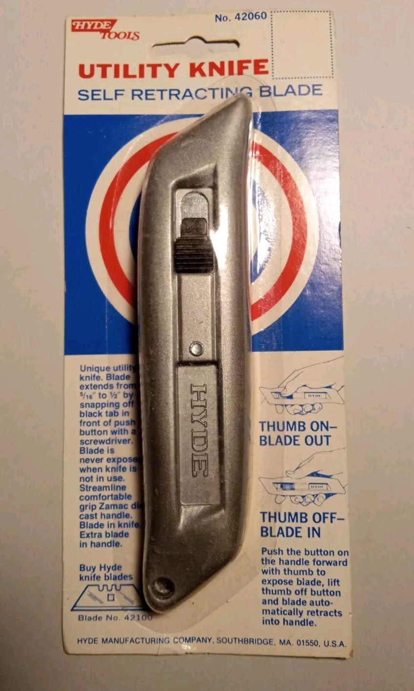 VINTAGE NOS HYDE TOOLS 42060 UTILITY KNIFE RAZOR