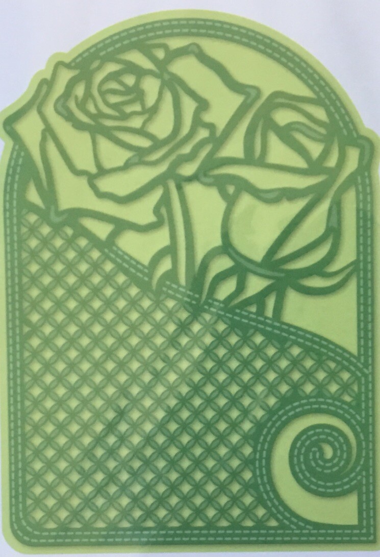 “WOVEN ROSE” 2 Piece Die Cut Set By Scrapbooking Made Simple