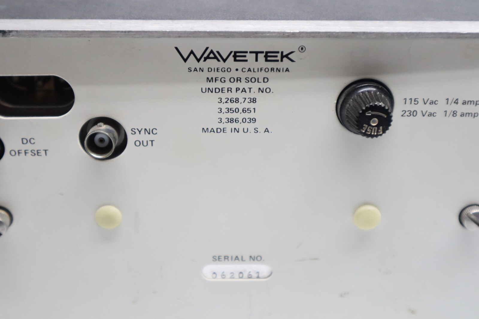 Wavetek Model 135 Function Sweep Generator LIN/LOG