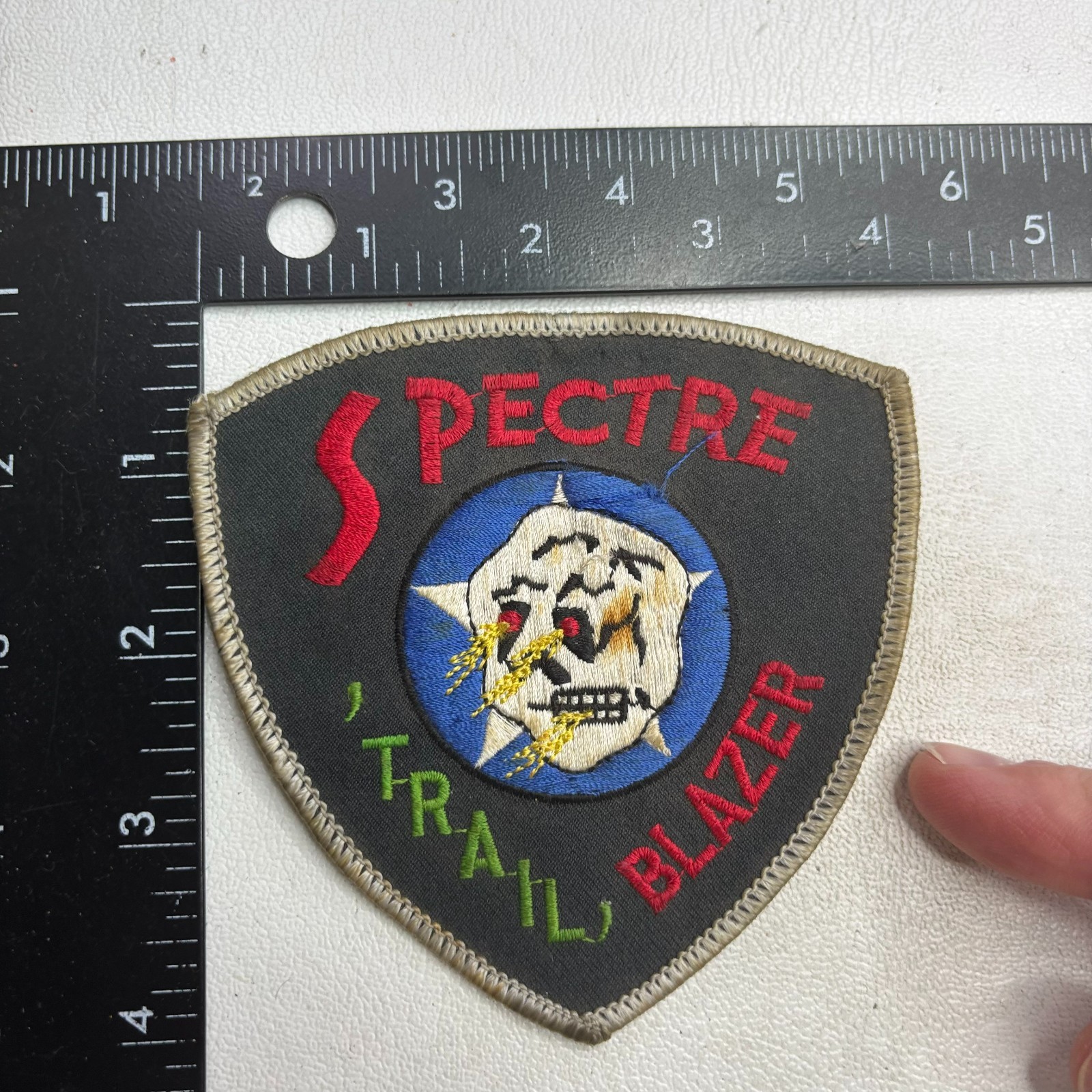 Vietnam Theme, But Not That Old SPECTRE TRAIL BLAZER Skull Patch Military 651F