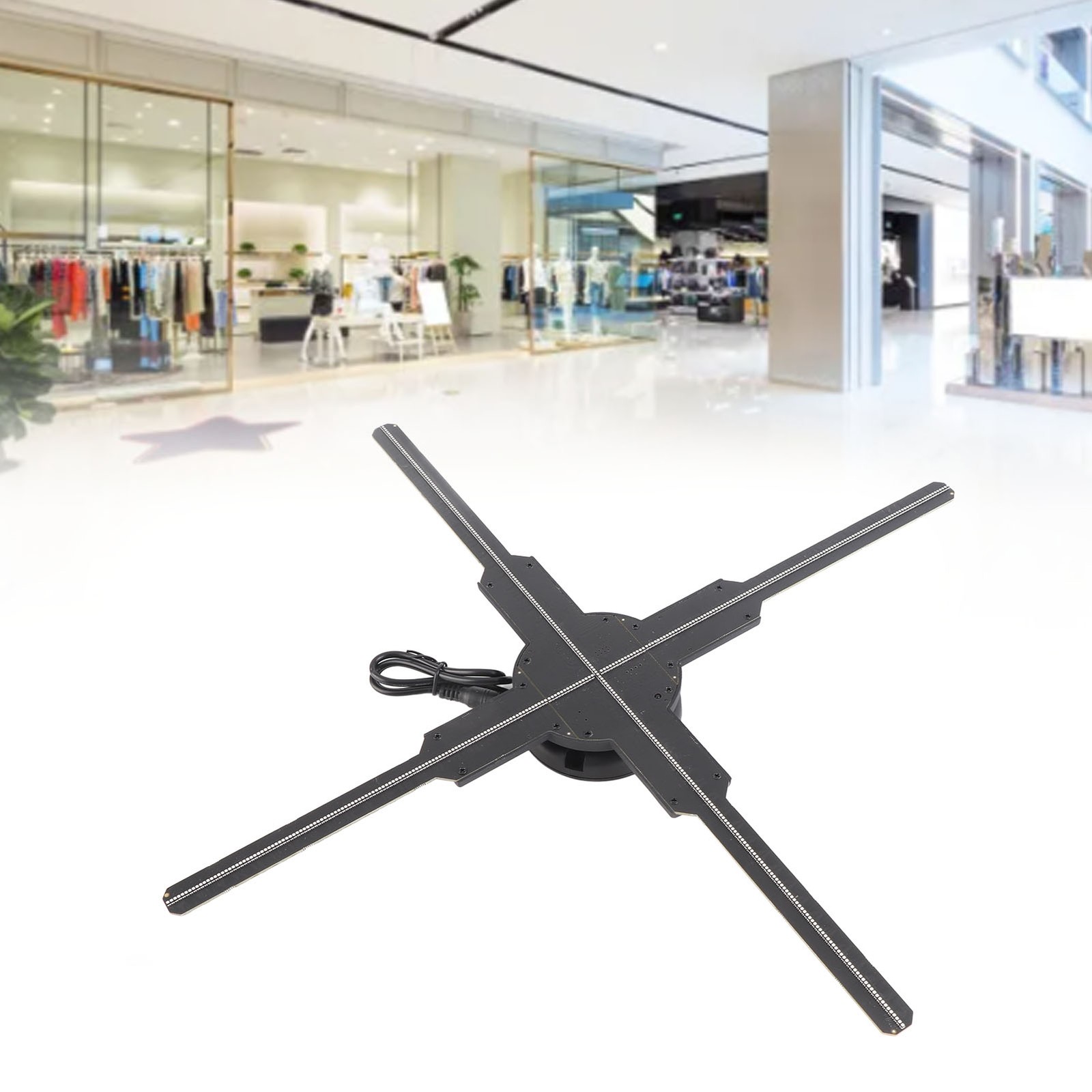 3D Hologram Fan 45cm 4 Blades 3D Holographic Projector Video Advertising Di PBLU