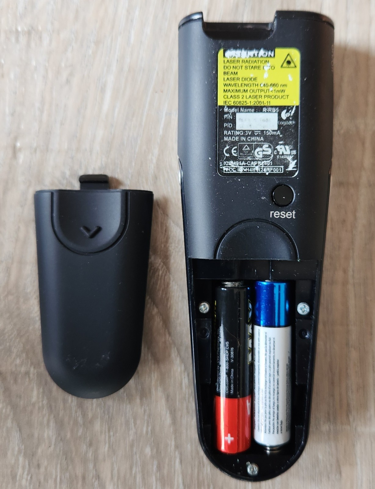 Logitech R-RB5 Cordless 2.4 GHz Laser Pointer Presenter LCD Timer 50 Range
