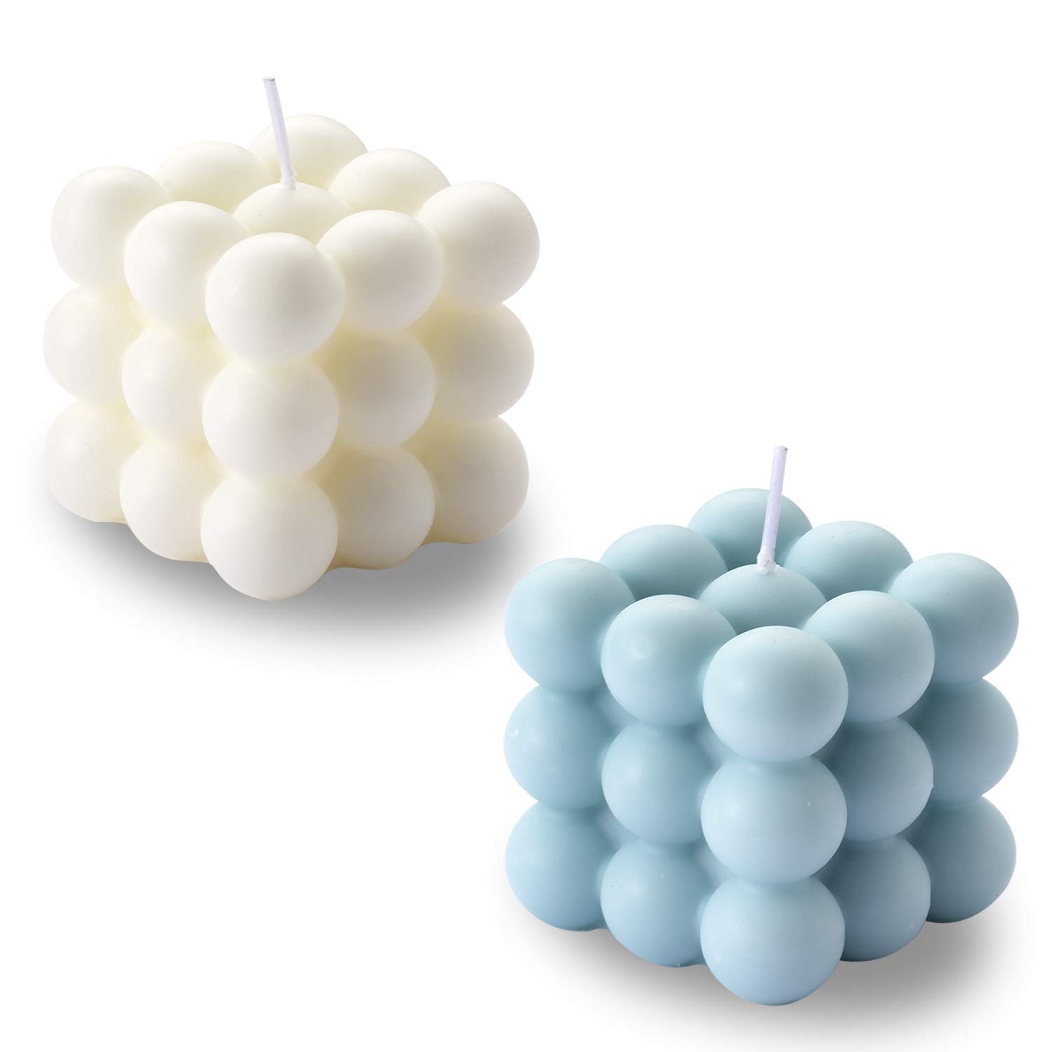 Bubble Candle - Cube Soy Wax Candles, Home Decor Candle, Scented Candle Set 2 Pi