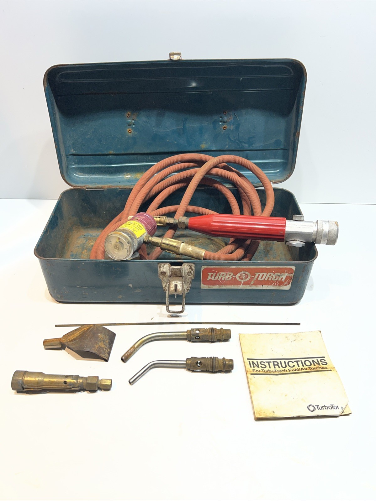 TurboTorch Acetylene Welding Torch A-3, A 5 Tips Regulator Hose Soldering W/ Box