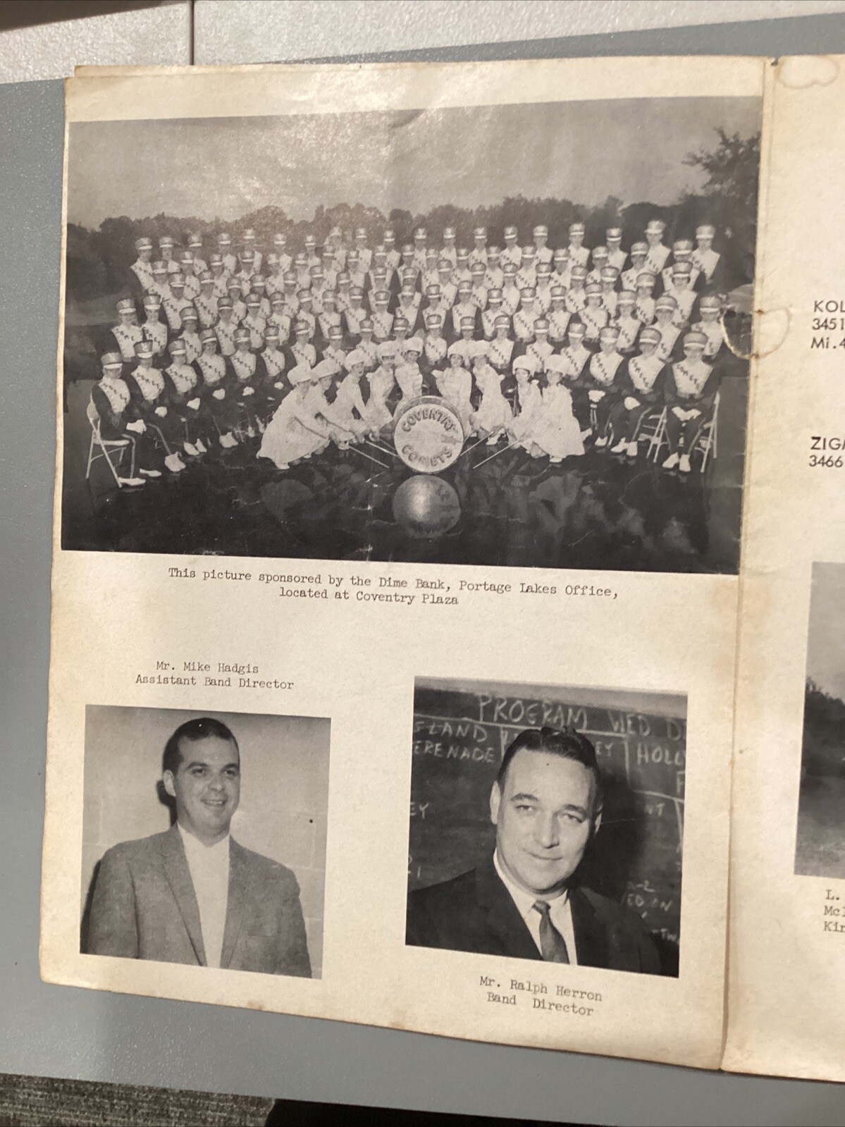 1960 Coventry Comets High School Football Program
