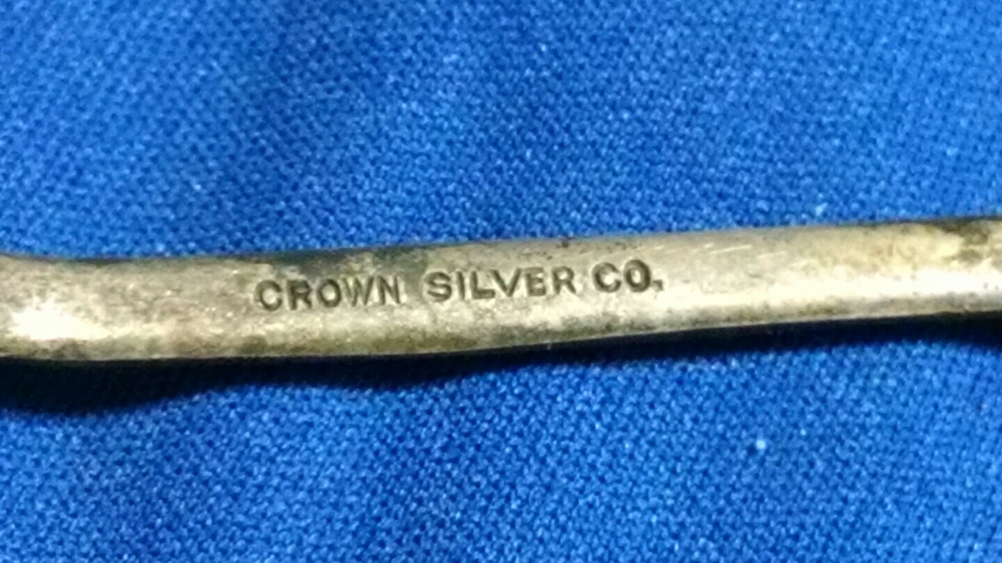 Crown Silver Co sugar spoon 5"
