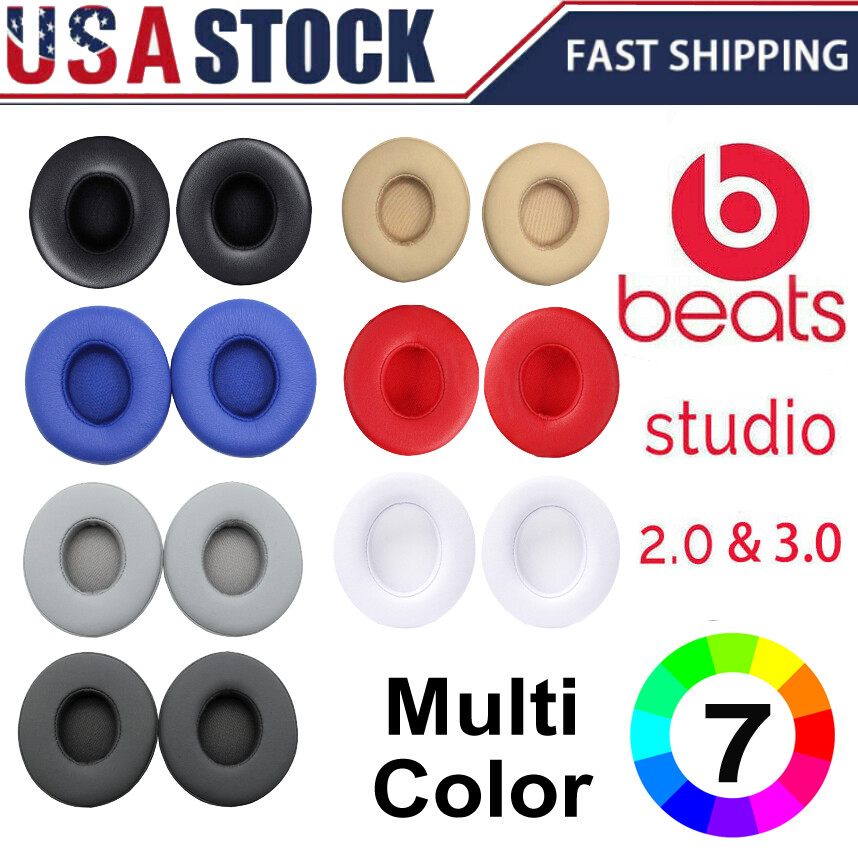 One Pair Ear Pad Cushion Replacement For Beats Dre Studio 2 / 3 Wireless / Wired