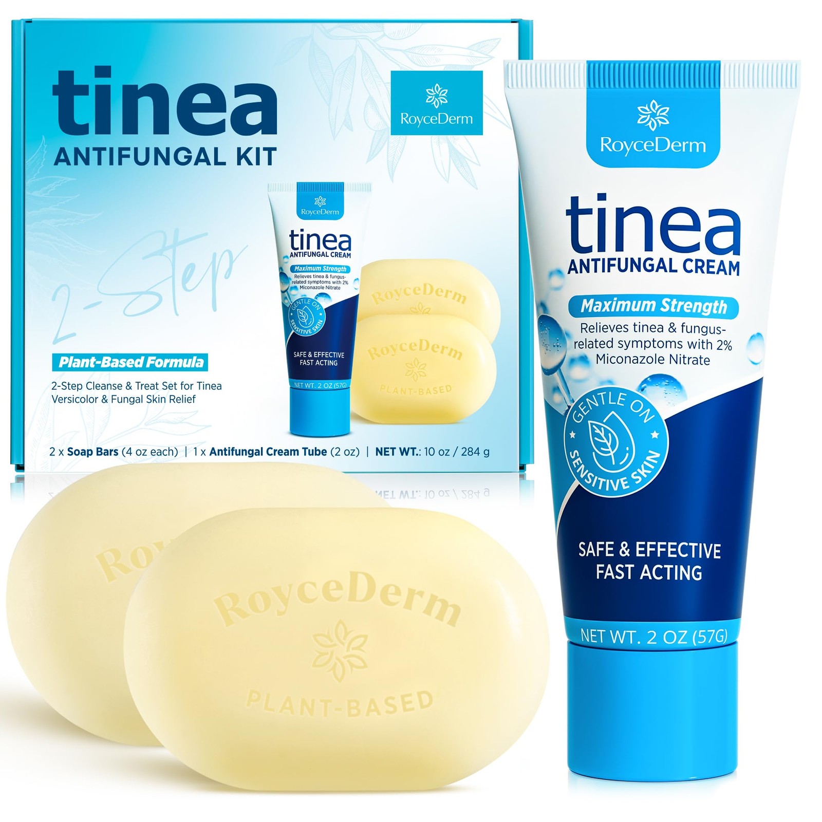 Tinea Versicolor Relief Cream & Soap Kit - Helps with Tinea Versicolor, Fungal S