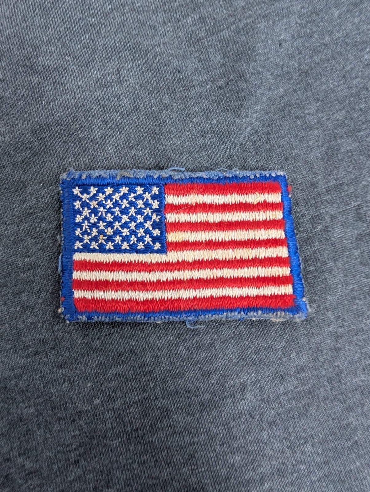 Vintage Small American Flag Patch Embroidered Sew On USA Emblem