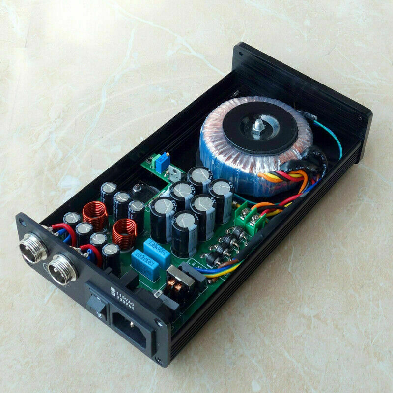 Finished 50VA HIFI Ultra-low Noise 2 Ways Linear Power Supply DC12V@3A Home PSU