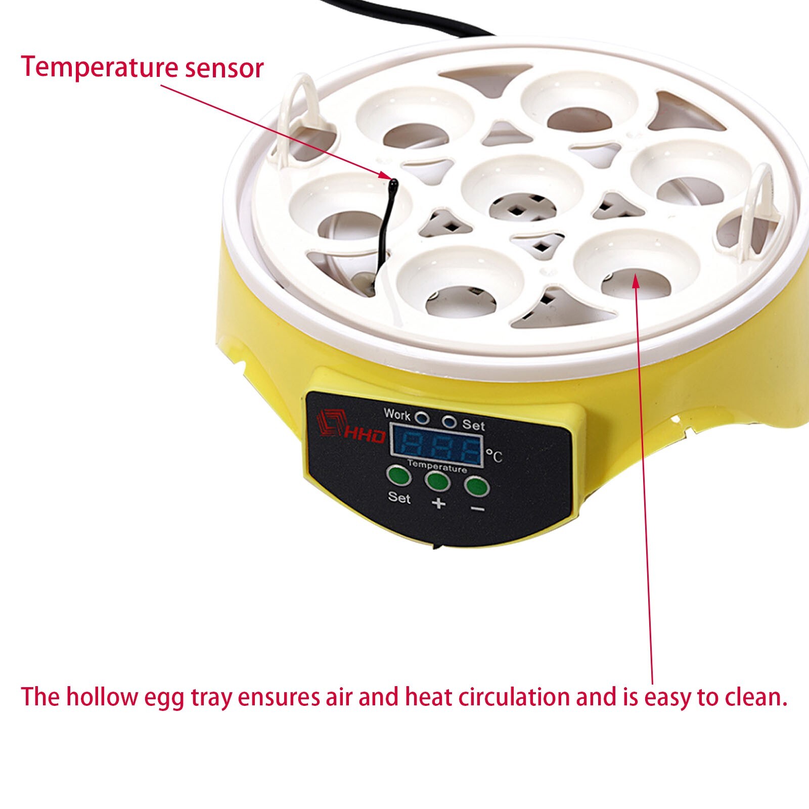 7 Egg Mini Incubator for Kids & Beginners 360° View Manual Temperature Control
