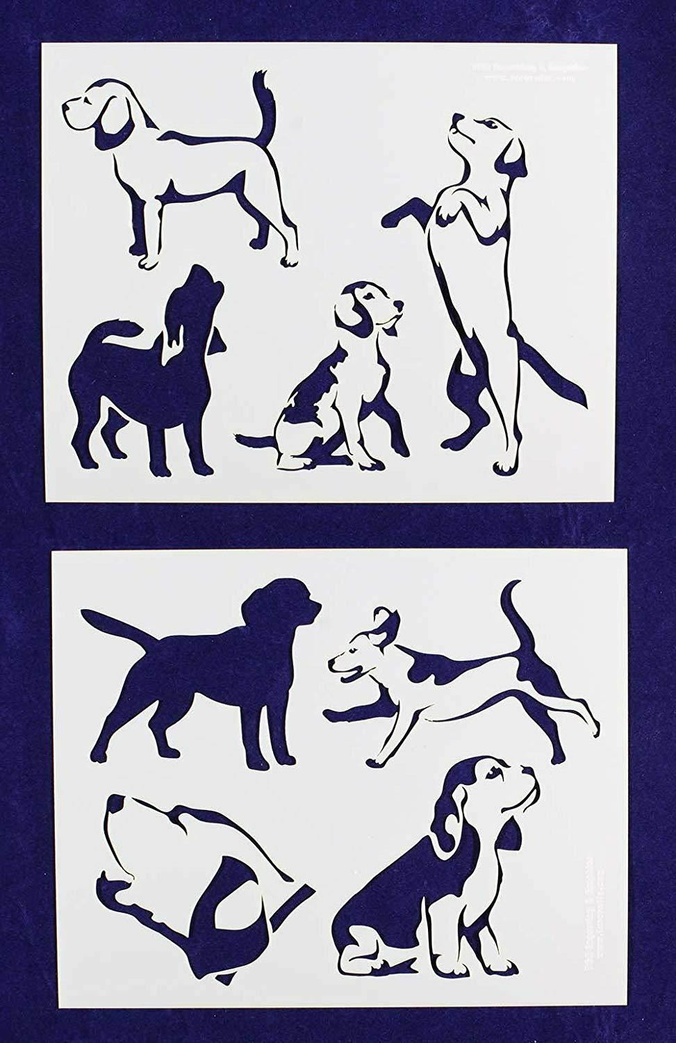 Beagle Dog Stencils-Mylar 2 Pieces of 14 Mil 8 X 10 Inches