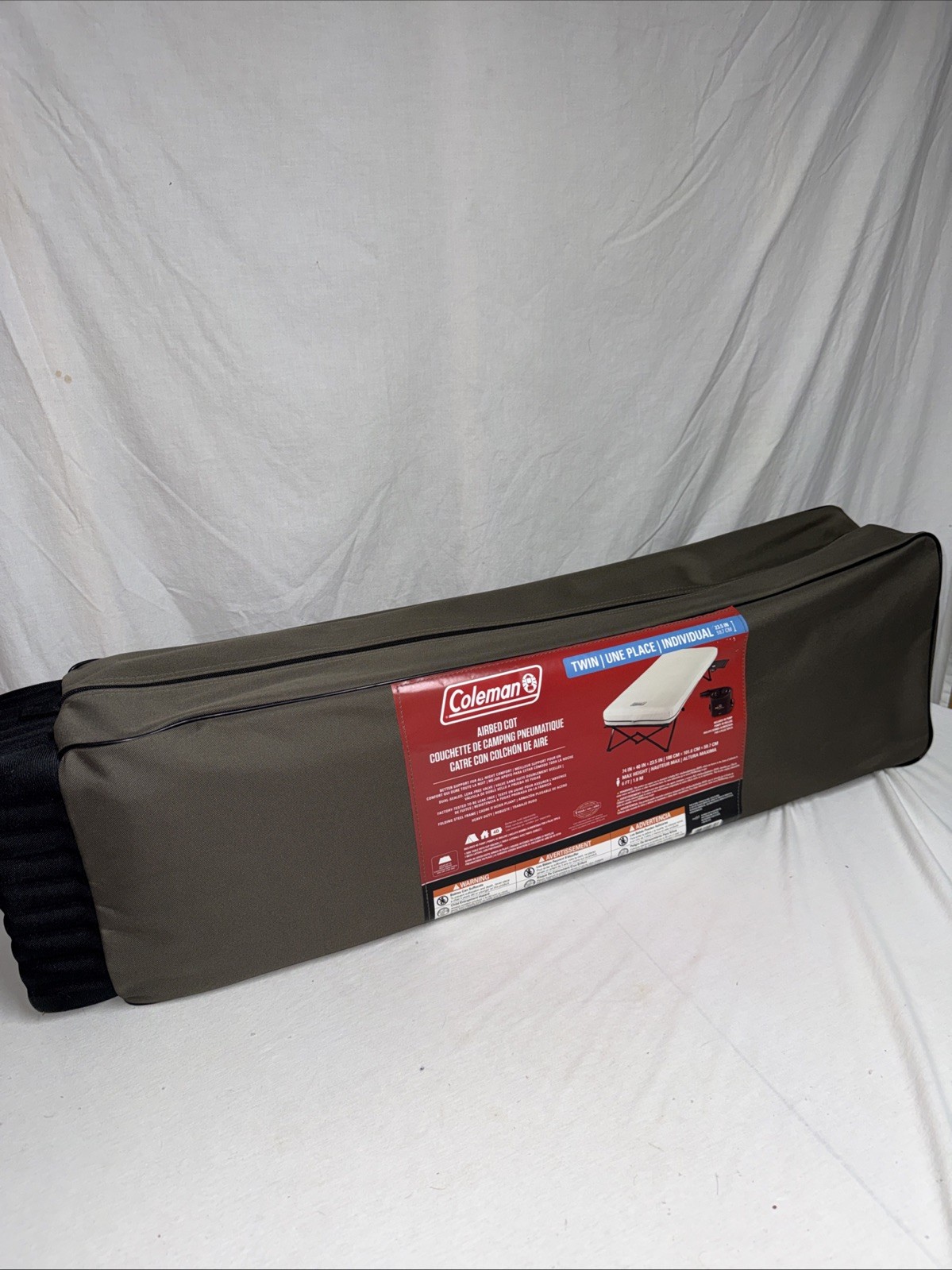 Coleman twin cairbad cot with 4d pump NWT New Unopened 4D