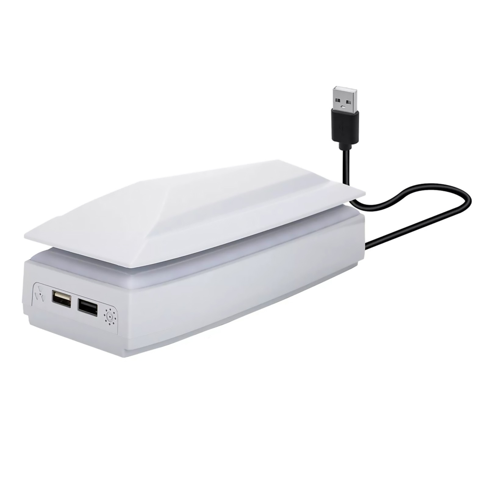 Cooling Fan for PS5 Slim Disc/Digital Low Noise Cooler Dustproof w/8 Modes Light