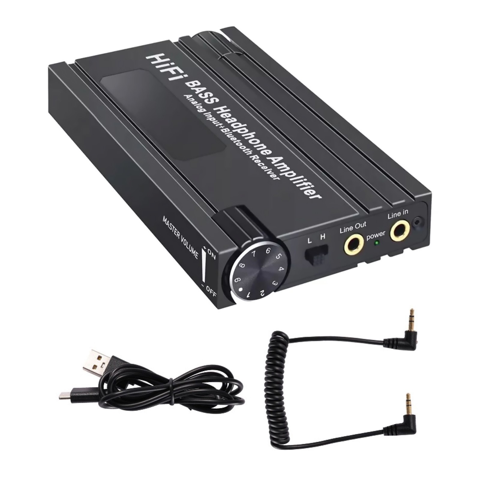 HIFI Heavy Bass Headphone Amplifier Portable Headset AMP 3.5mm AUX Audio Port