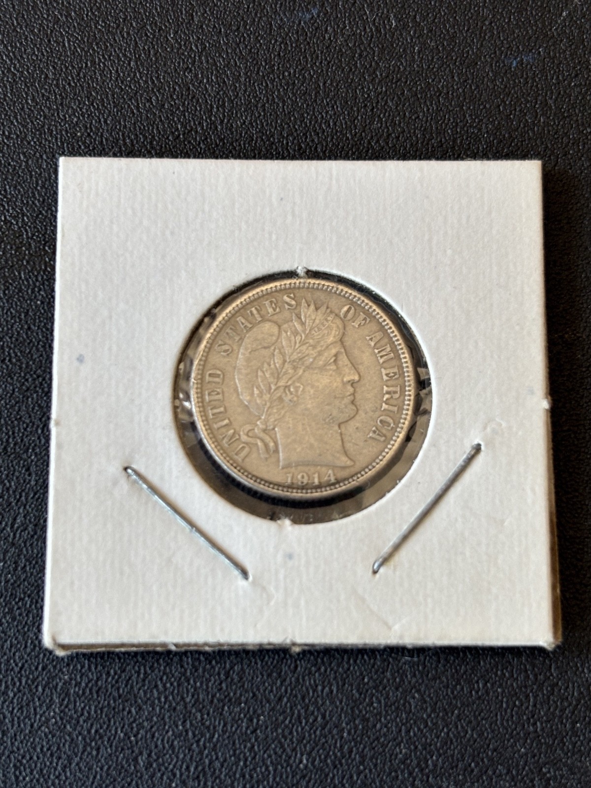 1914 BARBER DIME - 90% silver - 10C