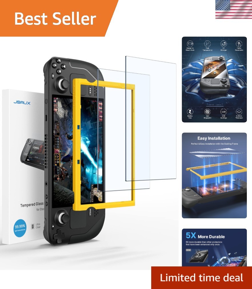 Scratch Resistant 9H Hardness Glass Protector - Easy Install for Steam Deck OLED