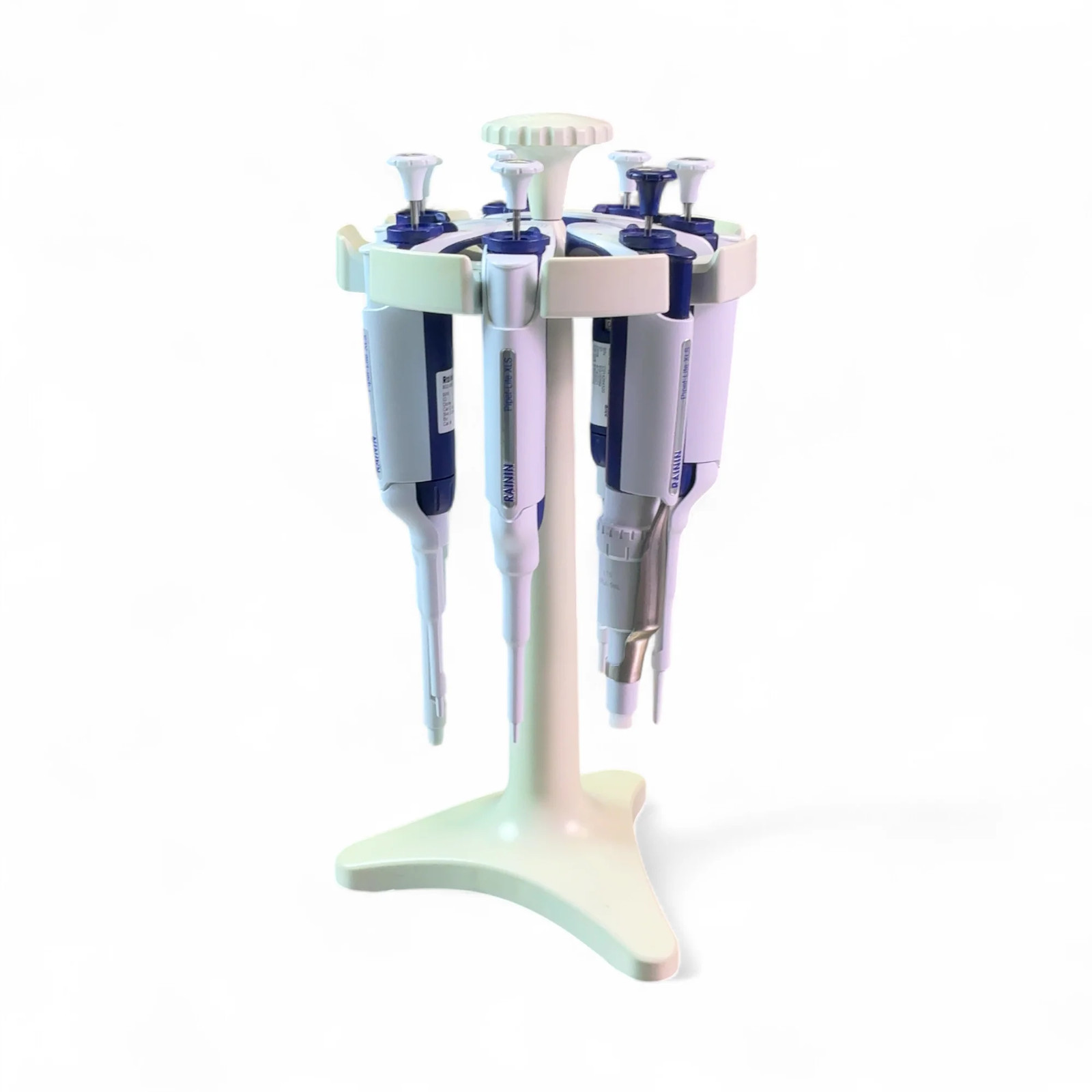 Rainin Pipet-Lite XLS Lot & Carousel Stand 17014413 17014409 CALIBRATED (BO!)