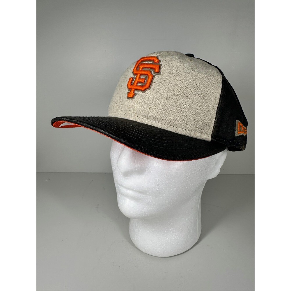 NEW! RARE New Era San Francisco Giants Baseball Cap 9FIFTY Snapback Leather Hat
