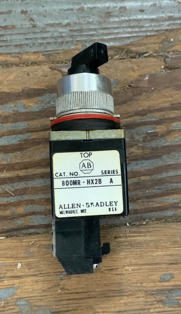 ALLEN BRADLEY 800MR-HX2B SERIES A 2 POSITION SELECTOR SWITCH W/CONTACT 800M-XAS