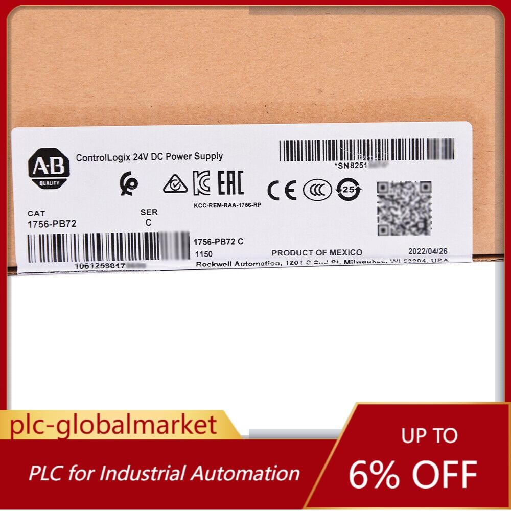 New Factory Sealed Allen-Bradley 1756-PB72 /C ControlLogix 24V DC Power Supply