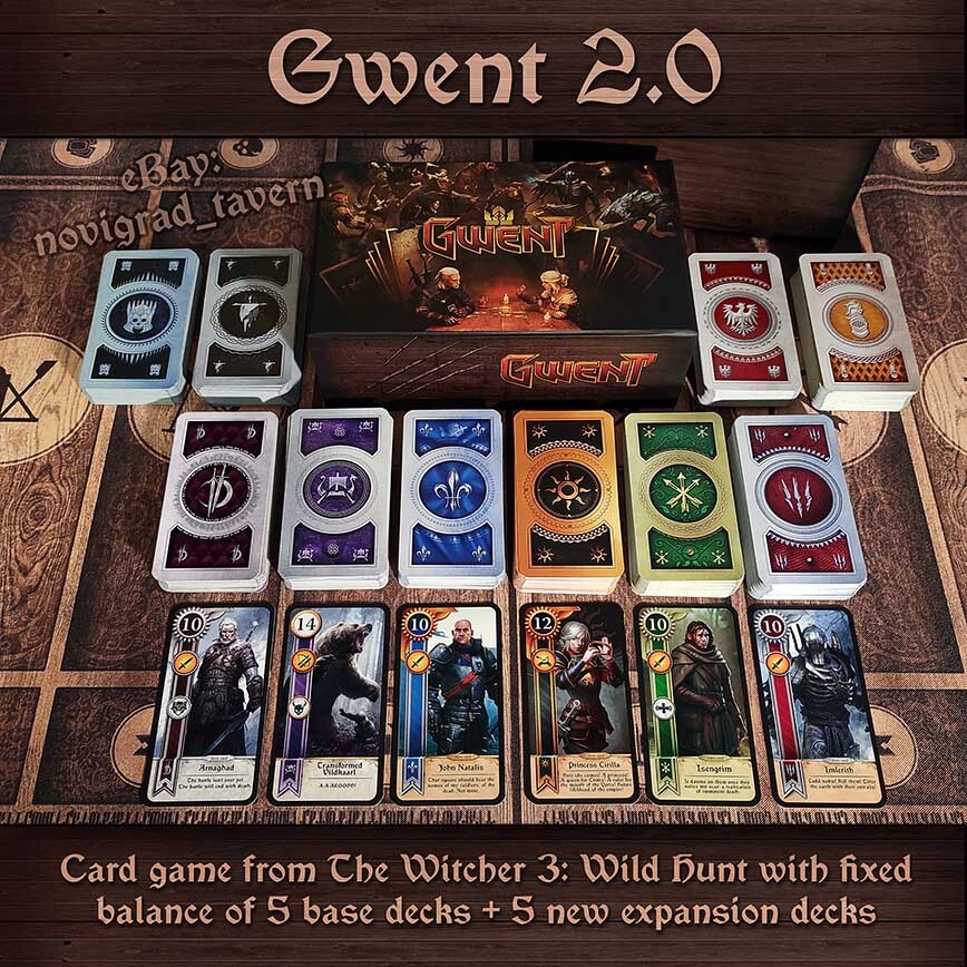 Gwent 2.0 - Witcher - 5 decks with fixed game balance + 5 new decks