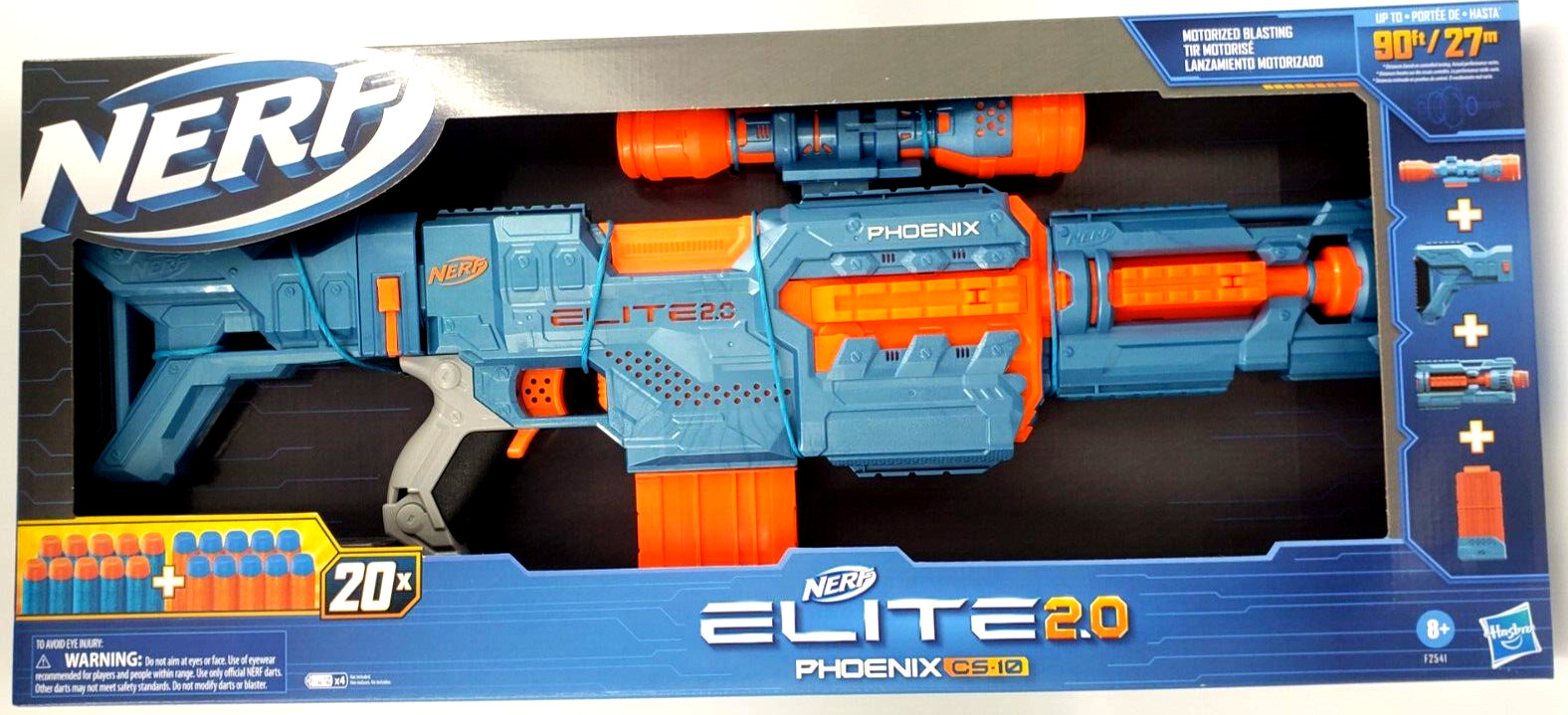 NERF PHOENIX cs-10 ELITE 2.0 MOTORIZED DART BLASTING FREE SHIPPING NEW IN BOX