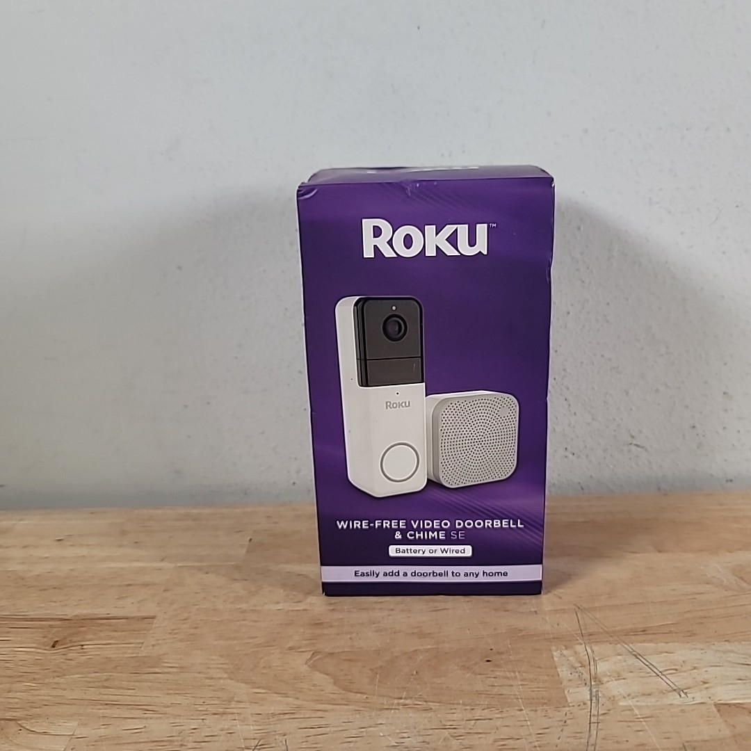 Roku Wire-free Video Doorbell & Chime SE, DB1000R New Open Box