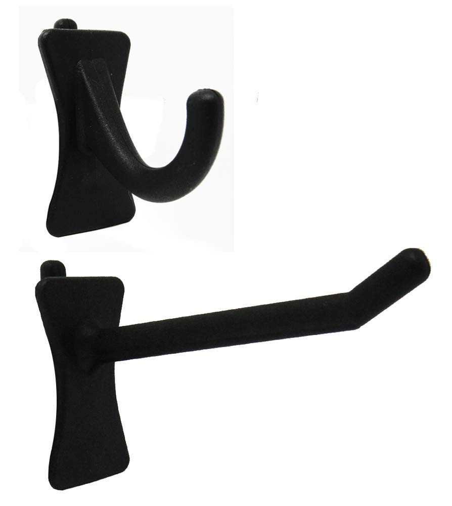 50 Pack Pegboard Hooks J Hooks 2 Inch Heavy Duty Plastic Snap Tite Garage Black