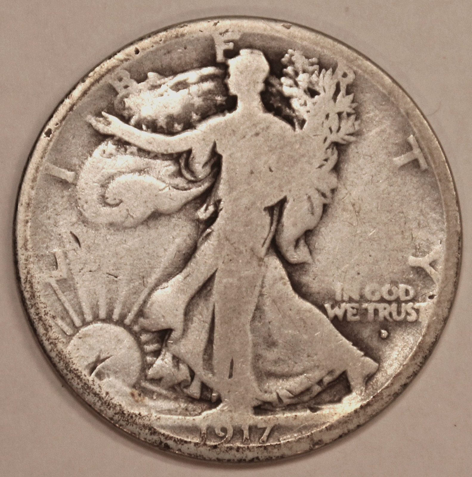 1917-D (Obverse) Walking Liberty Half Dollar - VG - #4617WL