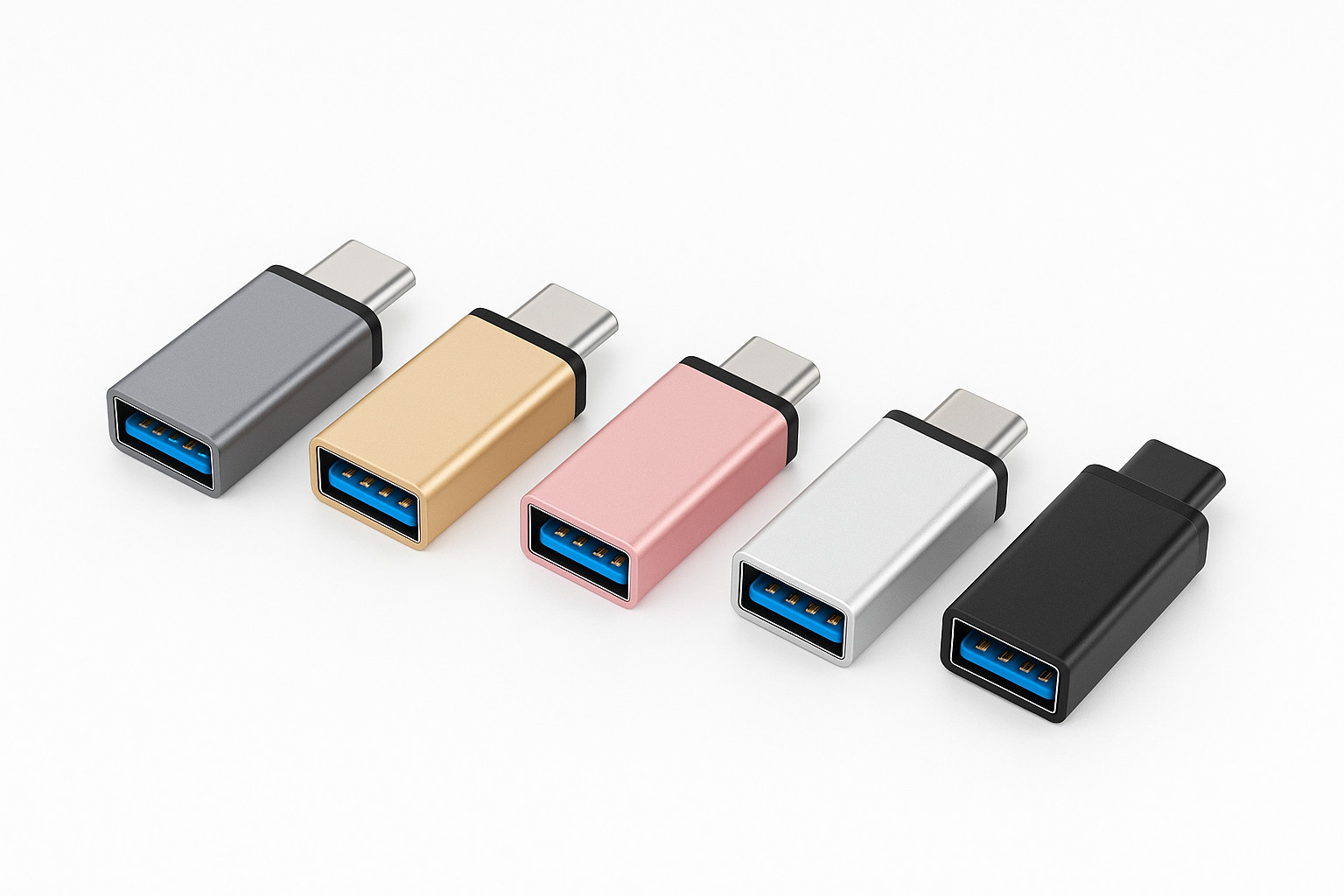 2 PACK USB-C Type C 3.0 Male to USB 3.0 Type A Female OTG Adapter Sync Data Hub